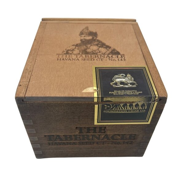 Wooden Cigar Box Set of 2 The Tabernacle Havana Lids Slide Cuban Different Sizes - Picture 2 of 8
